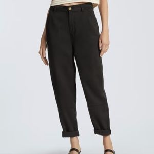 Everlane Relaxed Tencel Chino Pant in Black, Size 6, NWT